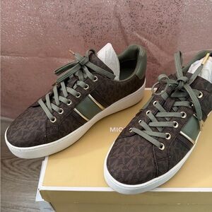Michael Kors Green and Brown Women's Sneakers